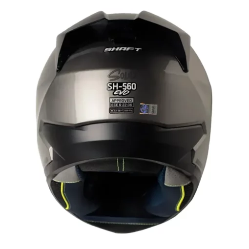 Casco Shaft 560 Solid Gris Metalico Visor Iridium Azul 3 - ZONABIKER LA 21 2