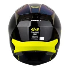 Casco Shaft 560 Solid Negro Amarillo Visor Iridium Azul 3 - ZONABIKER LA 21 4