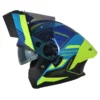 Casco Hro 3480dv Evo Rumble Azul Amarillo Visor Iridium Azul