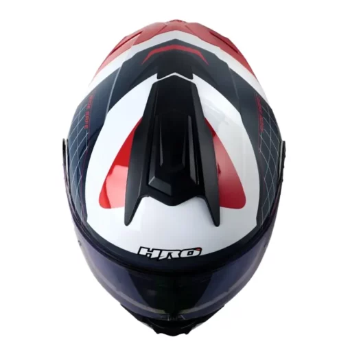Casco Hro 3480dv Evo Rumble Blanco Rojo Visor Iridium Azul 2 - ZONABIKER LA 21 1