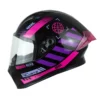 Casco Ich 503 Cyberpunk Negro Fucsia