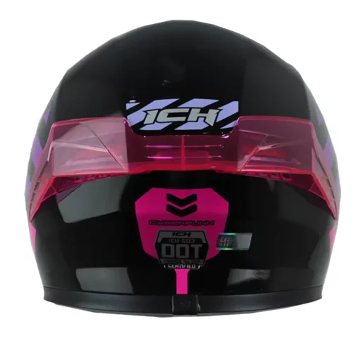 Casco Ich 503 Cyberpunk Negro Fucsia 3 - ZONABIKER LA 21 2