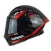 Casco Ich 503 Cyberpunk Negro Rojo Visor Smoke