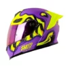 Casco Shaft 502sp Dyskull Morado Oscuro Amarillo