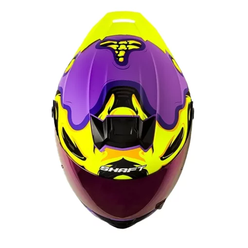 Casco Shaft 502sp Dyskull Morado Oscuro Amarillo 2 - ZONABIKER LA 21 1