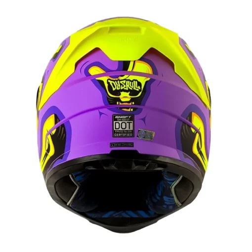 Casco Shaft 502sp Dyskull Morado Oscuro Amarillo 3 - ZONABIKER LA 21 2