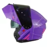 Casco Shaft Pro 4000Dv Evo Merlo Morado Fucsia Visor Iridium Morado