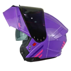Casco Shaft Pro 4000Dv Evo Merlo Morado Fucsia Visor Iridium Morado