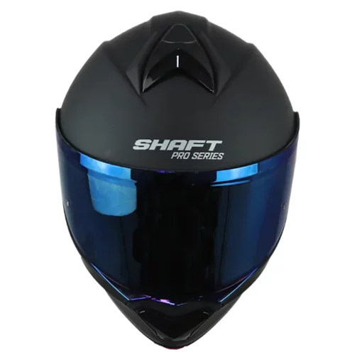 Casco Shaft Pro 4000Dv Evo Solid Negro Visor Iridium Azul 2 - ZONABIKER LA 21 1