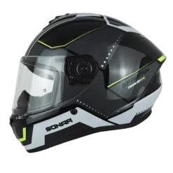 Casco Spartan Draken S Sonar Negro Gris Amarillo