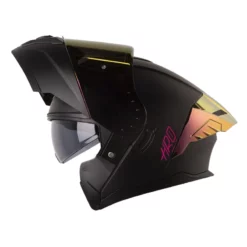 Casco Hro 3480dv Evo Solid Negro Fucsia Visor Claro Iridium Morado