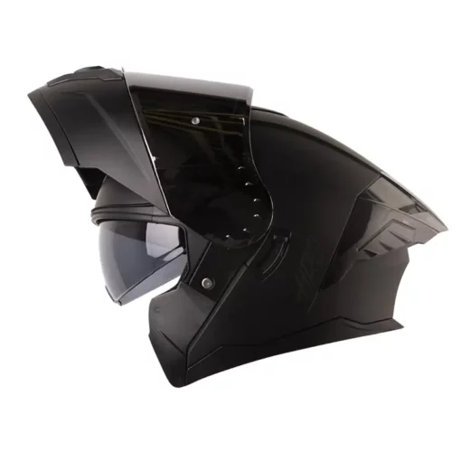 Casco Hro 3480dv Evo Solid Negro Gris Visor Smoke Claro Iridium Silver