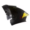 Casco Hro 3480dv Evo Solid Negro Rojo Visor Iridium Dorado