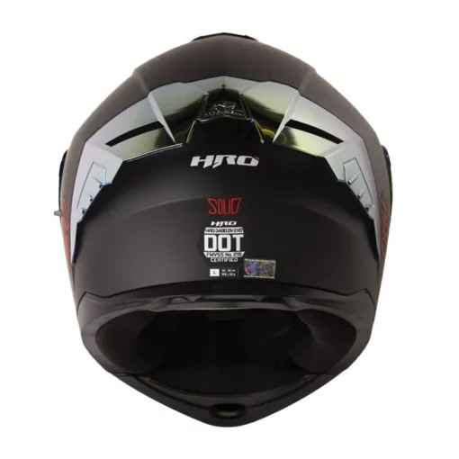 Casco Hro 3480dv Evo Solid Negro Rojo Visor Iridium Dorado 3 - ZONABIKER LA 21 2