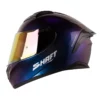 Casco Shaft 582Sp Evo Solid Camaleón Silver Visor Iridium Morado
