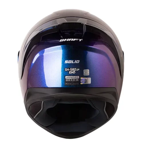 Casco Shaft 582Sp Evo Solid Camaleon Silver Visor Iridium Morado 3 - ZONABIKER LA 21 1