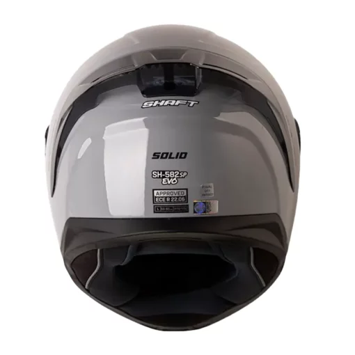 Casco Shaft 582Sp Evo Solid Gris Negro Visor Transparente Iridium Silver 3 - ZONABIKER LA 21 2