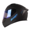Casco Shaft 582Sp Evo Solid Negro Azul Visor Smoke Iridium Azul
