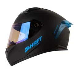Casco Shaft 582Sp Evo Solid Negro Azul Visor Transparente Iridium Azul