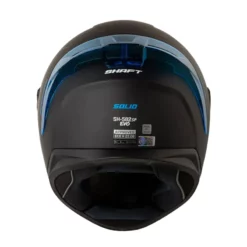 Casco Shaft 582Sp Evo Solid Negro Azul Visor Transparente Iridium Azul 3 - ZONABIKER LA 21 5