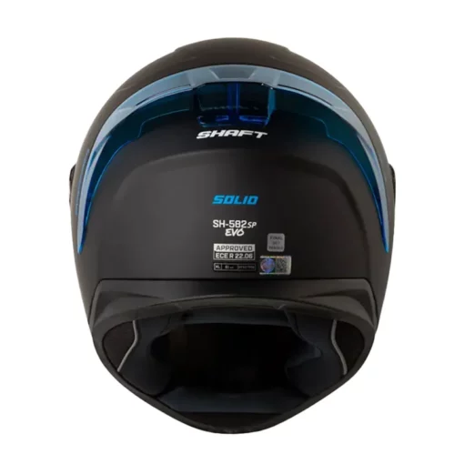 Casco Shaft 582Sp Evo Solid Negro Azul Visor Transparente Iridium Azul 3 - ZONABIKER LA 21 2