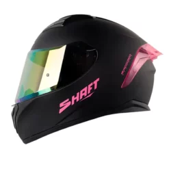 Casco Shaft 582Sp Evo Solid Negro Fucsia Visor Transparente Iridium Fucsia