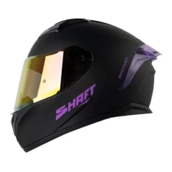 Casco Shaft 582Sp Evo Solid Negro Morado Visor Transparente Iridium Morado