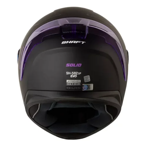 Casco Shaft 582Sp Evo Solid Negro Morado Visor Transparente Iridium Morado 3 - ZONABIKER LA 21 2