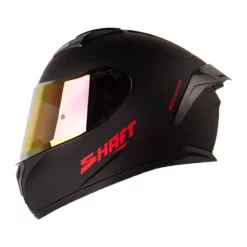 Casco Shaft 582Sp Evo Solid Negro Rojo Visor Iridium Rojo