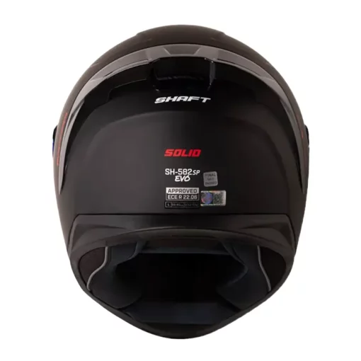 Casco Shaft 582Sp Evo Solid Negro Rojo Visor Iridium Rojo 3 - ZONABIKER LA 21 2