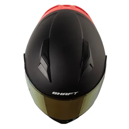 Casco Shaft 582Sp Evo Solid Negro Rojo Visor Transparente Iridium Rojo 2 - ZONABIKER LA 21 1
