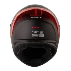 Casco Shaft 582Sp Evo Solid Negro Rojo Visor Transparente Iridium Rojo 3 - ZONABIKER LA 21 5