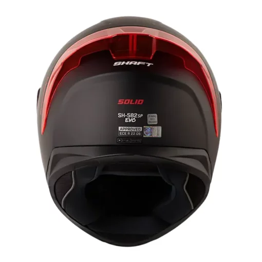 Casco Shaft 582Sp Evo Solid Negro Rojo Visor Transparente Iridium Rojo 3 - ZONABIKER LA 21 2