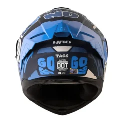 Casco Hro 3480dv Evo Tags Azul Oscuro Visor Iridium Azul 3 - ZONABIKER LA 21 5