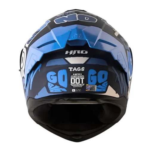 Casco Hro 3480dv Evo Tags Azul Oscuro Visor Iridium Azul 3 - ZONABIKER LA 21 2
