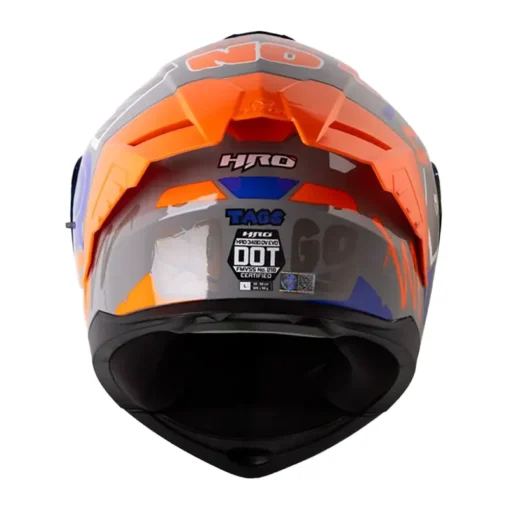 Casco Hro 3480dv Evo Tags Gris Naranja Visor Iridium Naranja 3 - ZONABIKER LA 21 2