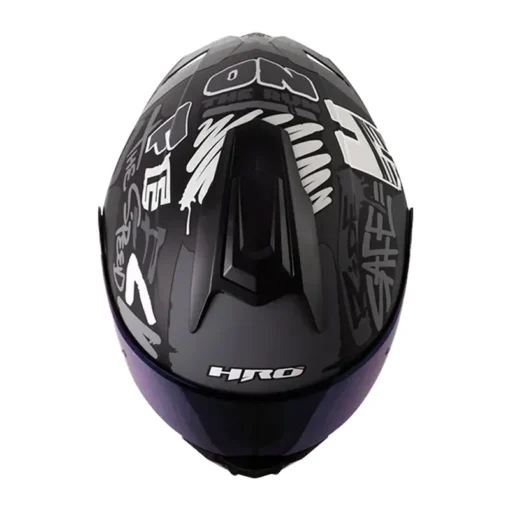 Casco Hro 3480dv Evo Tags Negro Gris Visor Iridium Azul 2 - ZONABIKER LA 21 1