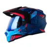 Casco Hro Mx-330Dv Space Azul Rojo Visor Iridium Azul