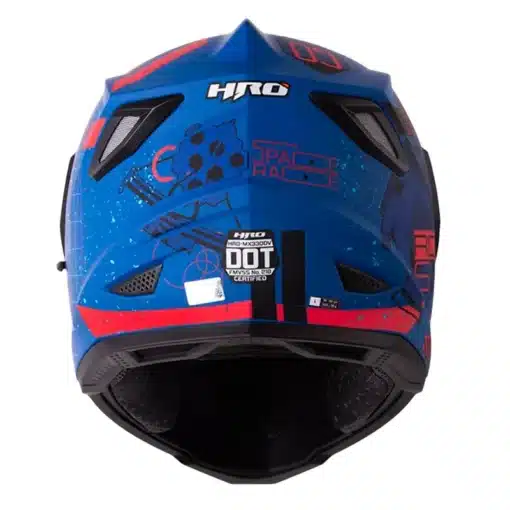 Casco Hro Mx 330Dv Space Azul Rojo Visor Iridium Azul 2 - ZONABIKER LA 21 2