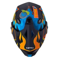 Casco Hro Mx 330Dv Stay Wild Azul Amarillo Visor Iridium Azul 2 - ZONABIKER LA 21 4