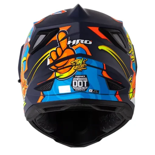 Casco Hro Mx 330Dv Stay Wild Azul Amarillo Visor Iridium Azul 3 - ZONABIKER LA 21 2