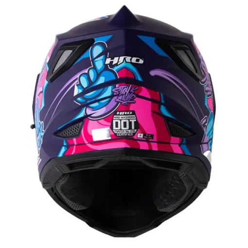 Casco Hro Mx 330Dv Stay Wild Fucsia Morado Visor Iridium Morado 3 - ZONABIKER LA 21 2
