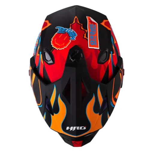 Casco Hro Mx 330Dv Stay Wild Rojo Azul Visor Iridium Azul 2 - ZONABIKER LA 21 1