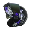 Casco Ich 3110 Speed_Mast Negro Morado Visor Dorado
