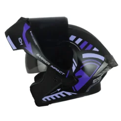 Casco Ich 3120 Color_Test Negro Lila Visor Smoke