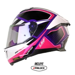 Casco Ls2 Ff808 Xtrenta Morado Fucsia Visor Claro Morado
