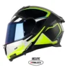 Casco Ls2 Ff808 Xtrenta Negro Amarillo Visor Iridium Azul
