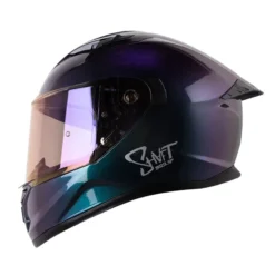 Casco Shaft 522sp Solid Camaleon Silver Visor Iridium Morado