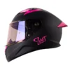 Casco Shaft 522sp Solid Negro Fucsia Visor Iridium Morado