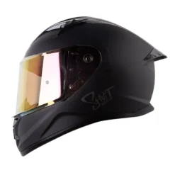Casco Shaft 522sp Solid Negro Gris Visor Iridium Rojo